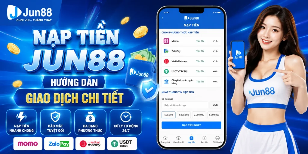 Nạp Tiền JUN88 – Hướng Dẫn Giao Dịch Chi Tiết